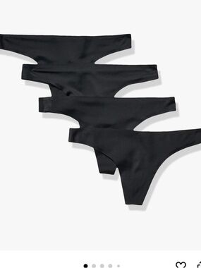 Amazon Essentials Women’s Black Seamless Thong Panties - 4 Pack size medium new